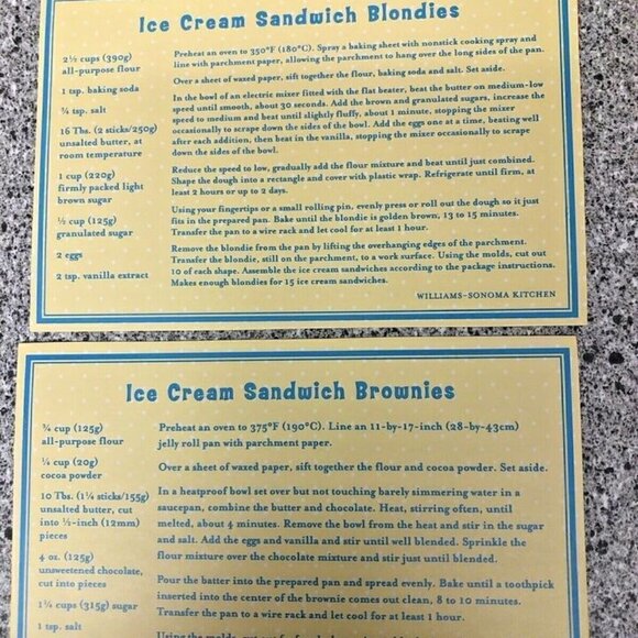 Williams Sonoma ice cream Sandwich molds Cutters NEW in box - Picture 8 of 8